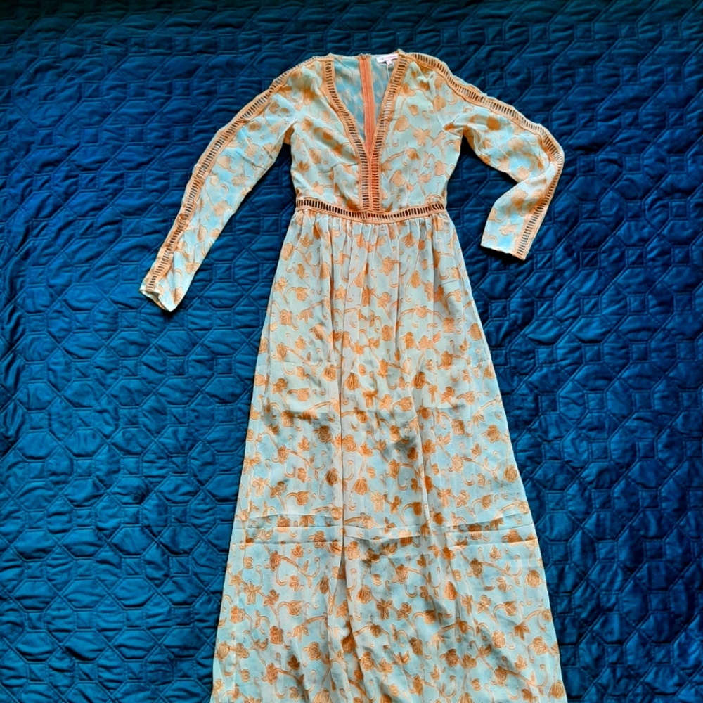 Re:named Floral Burnout Maxi Dress